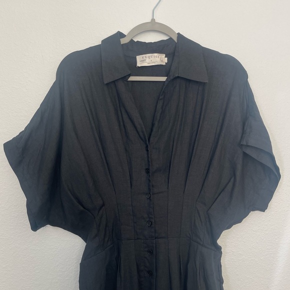 Anthropologie Exquise Black Tobie Jumpsuit | Minimalist | size medium - Picture 5 of 7